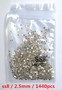 SS3-ss8 1440pcs Clear Crystal AB gold  3D Non HotFix FlatBack Nail Art Rhinestones Decorations Shoes And Dancing Decoration