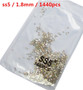 SS3-ss8 1440pcs Clear Crystal AB gold  3D Non HotFix FlatBack Nail Art Rhinestones Decorations Shoes And Dancing Decoration