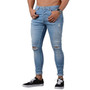 NIBESSER 2020 Fashion Casual Mens Skinny Stretch Denim Pants Distressed Ripped Freyed Slim Fit Jeans Trousers For Male Pants