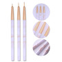 3Pcs/Set UV Gel Drawing Painting Nail Liner Brush Acrylic Nail Pen French Nail Mixed Colors Gourd Handle Nail Art DIY Tools