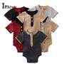 Imcute 2020 Newborn Body Suit Baby Girl Cotton Short Sleeve Bodysuit Clothes Autumn Winter Sunsuit Infant Outfits Clothing