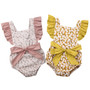Toddler Baby Girls Ruffles Romper Infant Newborn Baby Bow Jumpsuit Summer Flower Baby Girls Clothes Baby Costumes
