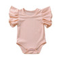 Newborn Infant Baby Girl Boys Jumpsuit Ruffles Short Sleeve Solid Playsuit Summer Clothes Outfit