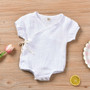 Summer Baby Clothes Romper Boy Girls Solid Color Short Sleeve Playsuit Jumpsuit Clothes Outfits for 0-18M Newborn Infant  Baby