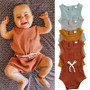 Toddler Baby Boys Romper Clothes Newborn Girls Rompers Cotton Knitted Sleeveless Jumpsuit Outfit Clothes For Kid Baby One-Pieces