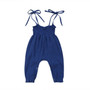 2019 Baby Summer Clothing 0-24M Toddler Baby Girl Romper Clothes Sleeveless Strap Pants Solid Overalls Cotton Outfits Jumpsuits