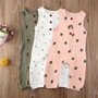 2020 Summer Sleeveless Newborn Baby Girl Boy Clothes COTTON&LINEN Cactus Print Romper Jumpsuit Soft Baby Outfit One Piece