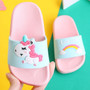 Cute Slippers Unicorn Slippers Boy Girls Shoes Rainbow Toddler Shoes Baby Slippers Cartoon Animal Beach Swimming Kids Slippers