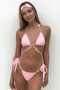 Cross Hanging Jewellery Bikini Bandage Split Swimsuit