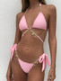 Cross Hanging Jewellery Bikini Bandage Split Swimsuit