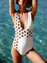Sexy Leopard Irregular One Piece Swimsuit