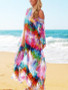 Shivering Chiffon Beach Resort Dress Bikini Cover Up