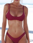 Bikini Split Nylon Solid Color Bikini Ladies Sexy Swimsuit