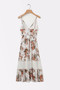 Sexy Vacation Style Printed Beach Strap Long Dress