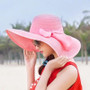 Large Brim Solid Color Floppy Hat Sun Hat Beach Women Hat Foldable Summer UV Protect Travel Casual Hat Female