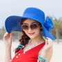 Large Brim Solid Color Floppy Hat Sun Hat Beach Women Hat Foldable Summer UV Protect Travel Casual Hat Female