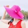 Large Brim Solid Color Floppy Hat Sun Hat Beach Women Hat Foldable Summer UV Protect Travel Casual Hat Female