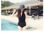 Solid Color Fashion Seaside Sun Visor Hat Large Brimmed Straw Sun Hat Folding Beach Hat