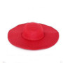 Solid Color Fashion Seaside Sun Visor Hat Large Brimmed Straw Sun Hat Folding Beach Hat