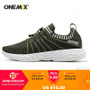ONEMIX Men Running Black Shoes Trainers Comfortable Sneakers