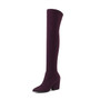 QUTAA 2020 Women Over The Knee High Boots  Winter Shoes Pointed Toe