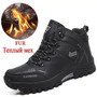 Brand Men Winter Snow Boots Warm Super Men High Quality Waterproof Leather Sneakers