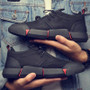 Black Men's leather casual shoes Fashion Sneakers
