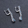 Sky Blue Topaz Gemstone Drop Earrings