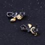 Garnet Gemstone Handmade Butterfly Stud Earrings