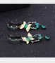 Green Agate Handmade Butterfly Elegant Drop Earrings