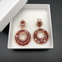 Natural Gemstone Garnet Earrings