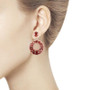 Natural Gemstone Garnet Earrings