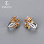 Natural gemstone Citrine Earrings Rings Jewelry set