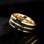 Tungsten Carbide Groove Ring  8mm Mens Wedding Band