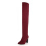 Pointed Toe Slip On Thigh High Heels Knee High Boot