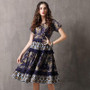 Hollow Out Lace Patchwork  Women Dress