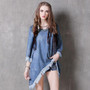 Asymmetrical CowBoy Style Denim Dress