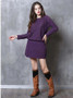 Long Sleeve A-line Vintage Sweater Dress