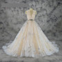 Lace Sequined V-Neck Bridal Wedding Dress
