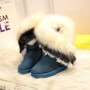 Xiaying Smile Winter Women Snow Boots Casual Flock Rubber Shoes