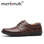 Merkmak New Fashion Men Casual Leather Shoes
