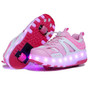 B&G LED Light Wheel Skateboarding Kids Shoes Mans Anti-slip Walking Sneakers