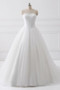 White A Line Court Train Strapless Sleeveless Lace Up Wedding Dress,Wedding Gowns W286