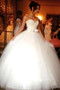 White Tulle Ball Gown Bowknot Sweetheart Sleeveless Floor-Length Wedding Dresses W295