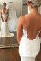 Sexy See Through Backless Lace Appliques Wedding Dresses W332