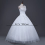 Free Shipping New 2016 Wedding dresses White Bride Wedding frocks Princess Fashon gowns Lace up Bridal Vestidos De Novia H48