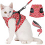 Pet Dog Cat Vest Outdoor Travel Harness Leash Set for Puppy Cat Rabbit Floral Pattern Kitten Walking Harnesses Pet Cat Products