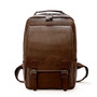 Vintage Men Waterproof Khaki PU Leather Backpack