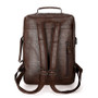 Multi-functiona Men Waterproof PU Leather Backpack