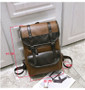 Fashion Men Waterproof Patchwork PU Leather Backpack